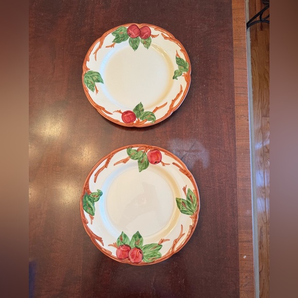 Franciscan Apple Pattern Vintage Dinner Plates Dishes BUNDLE OF TWO.  EUC! - Picture 1 of 6